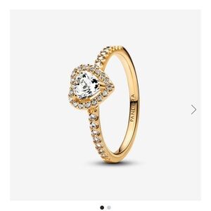 Pandora gold heart ring